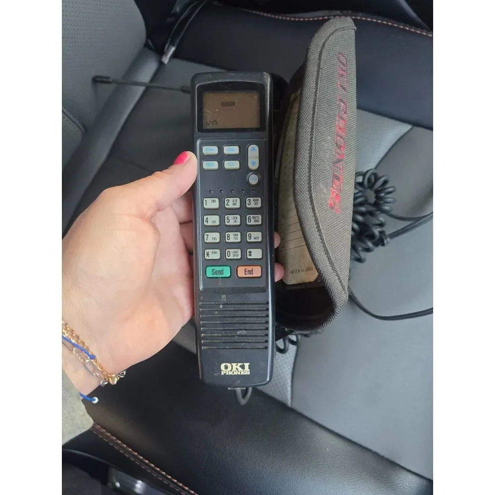 Vintage OKI UM9038 Brick Telephone Car Cell Phone Battery Car Adapter Case VIDEO